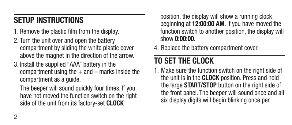 General Tools and Instruments TI872 User Manual | Page 2 / 8
