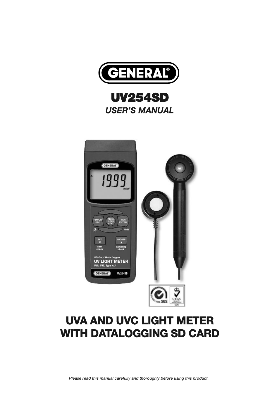 General Tools and Instruments UV254SD User Manual | 12 pages