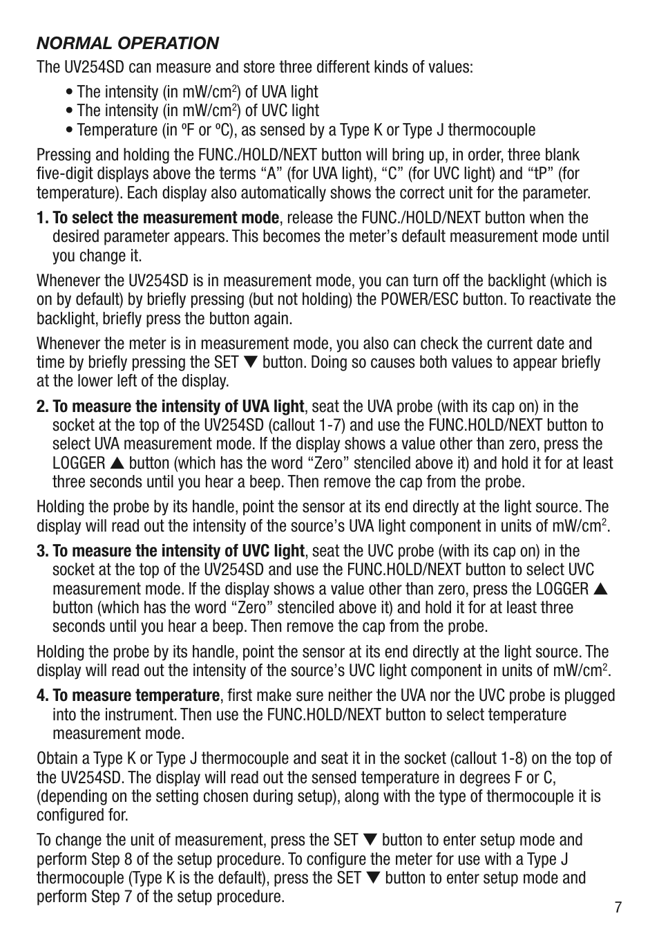 General Tools and Instruments UV254SD User Manual | Page 7 / 12