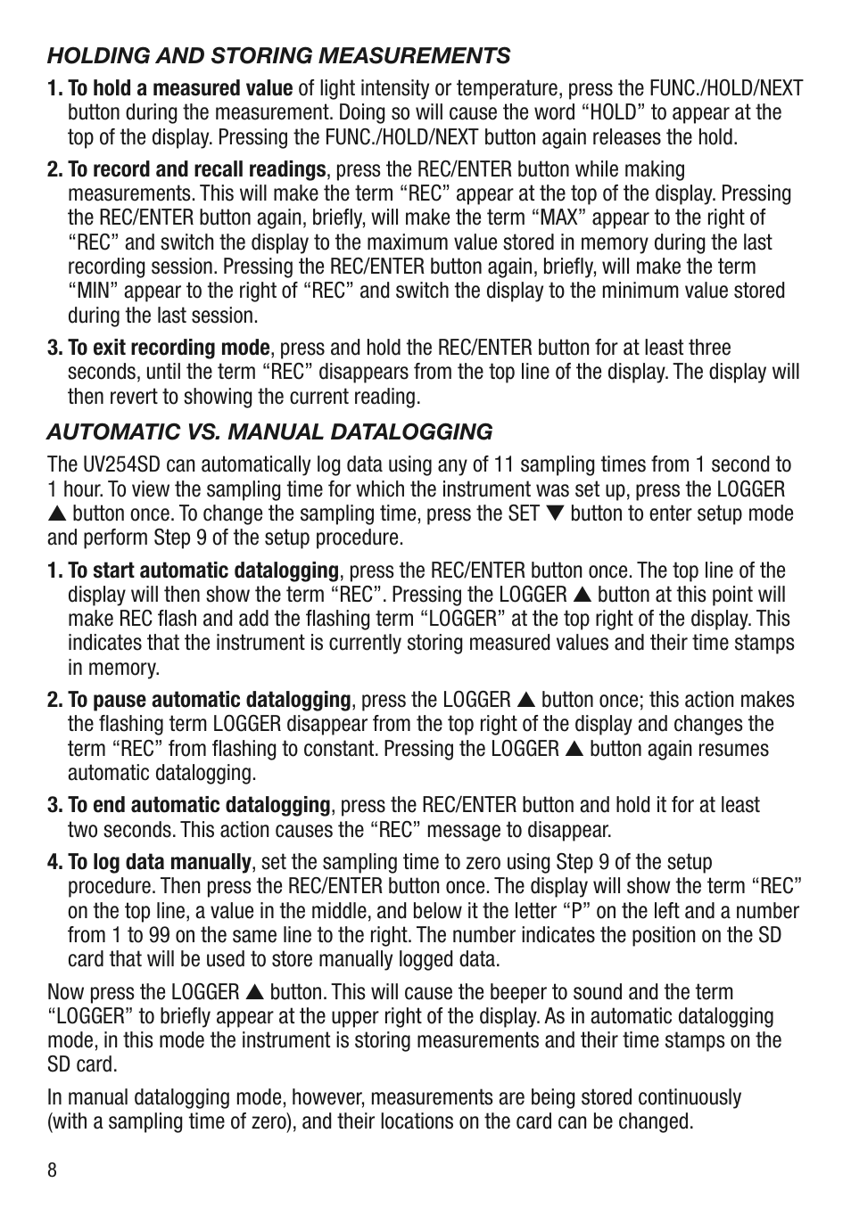 General Tools and Instruments UV254SD User Manual | Page 8 / 12