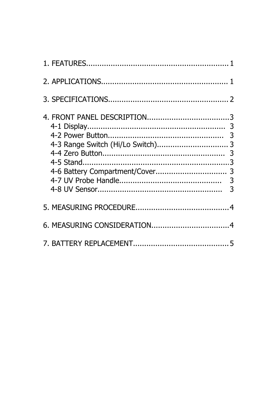 General Tools and Instruments UV340 User Manual | Page 3 / 8