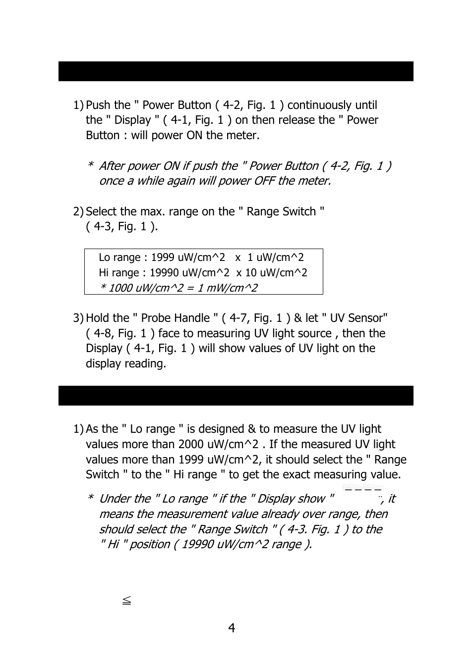 Measuring procedure, Measuring consideration | General Tools and Instruments UV340 User Manual | Page 7 / 8