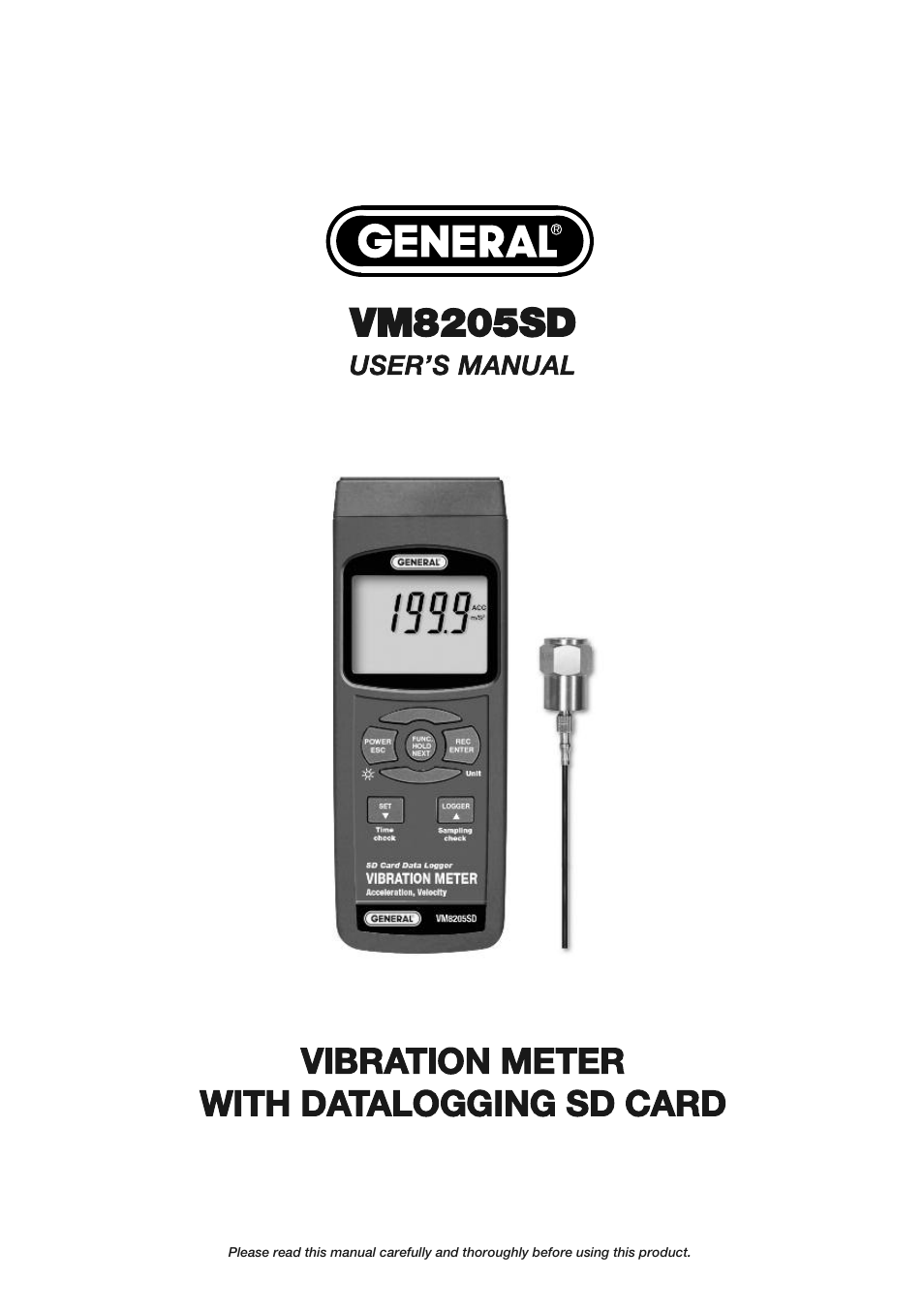 General Tools and Instruments VM8205SD User Manual | 16 pages