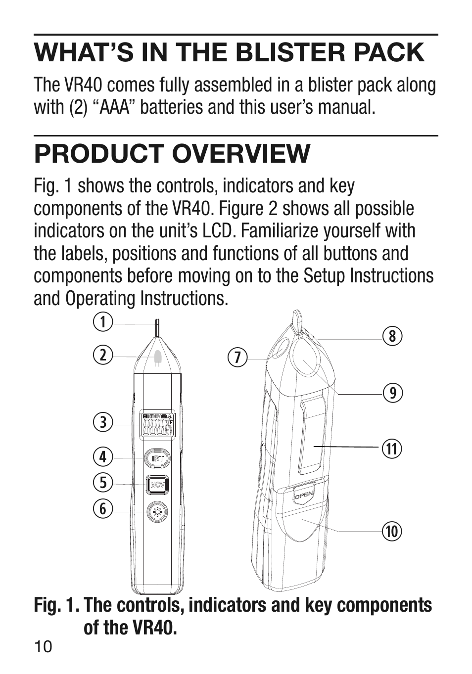 General Tools and Instruments VR40 User Manual | Page 10 / 24