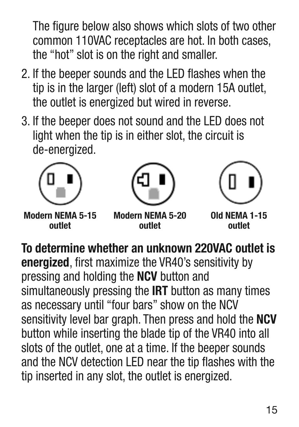 General Tools and Instruments VR40 User Manual | Page 15 / 24