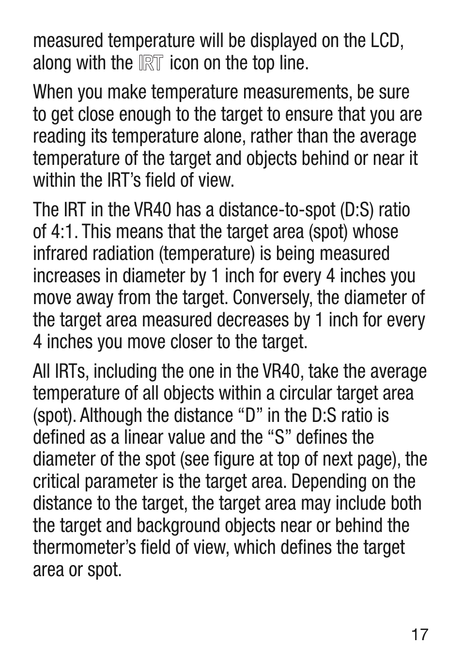 General Tools and Instruments VR40 User Manual | Page 17 / 24