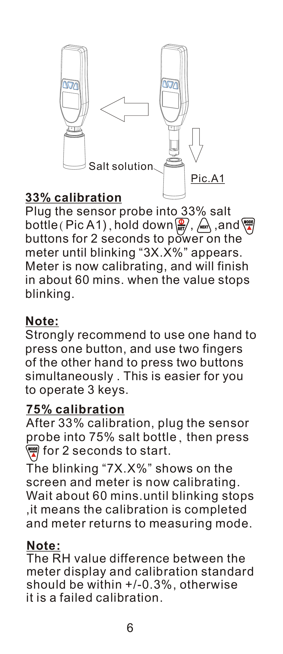 頁面 7, Pic.a1 salt solution | General Tools and Instruments WBGT8778 User Manual | Page 7 / 11