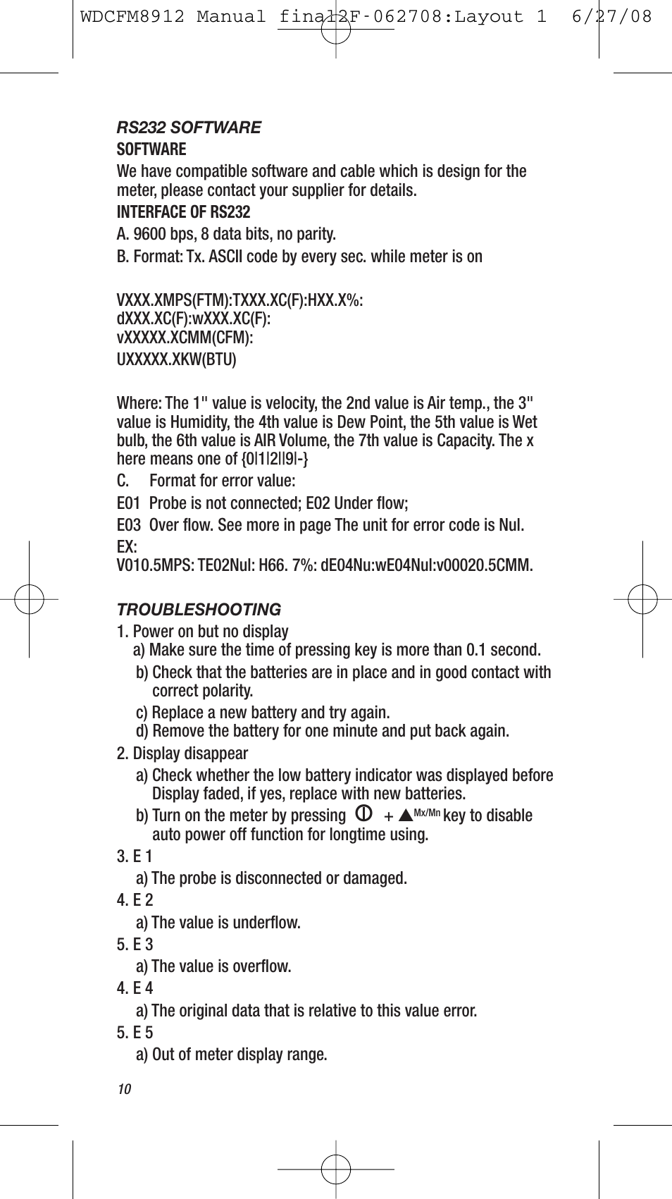 General Tools and Instruments WDCFM8912 User Manual | Page 10 / 16