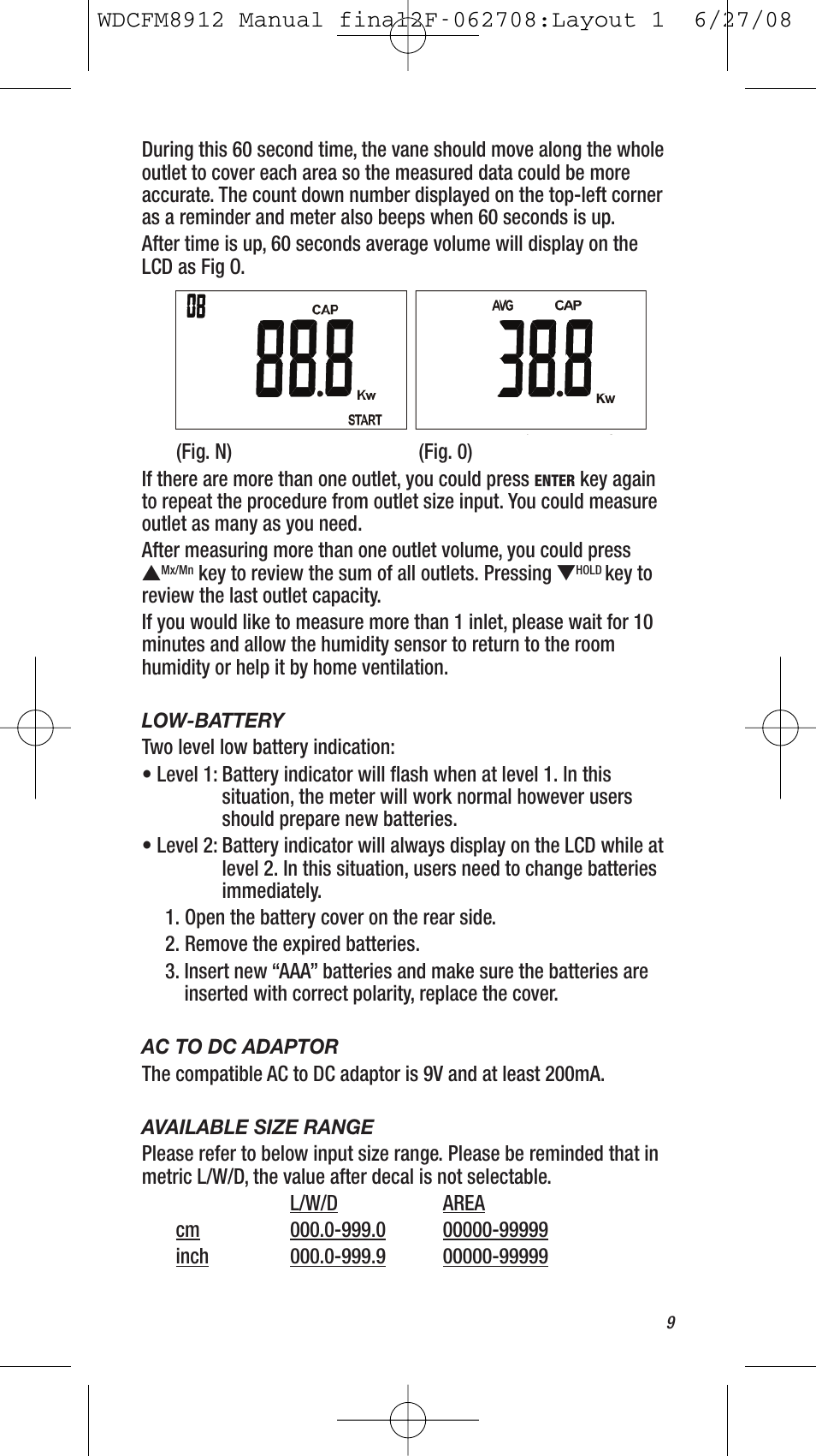 General Tools and Instruments WDCFM8912 User Manual | Page 9 / 16