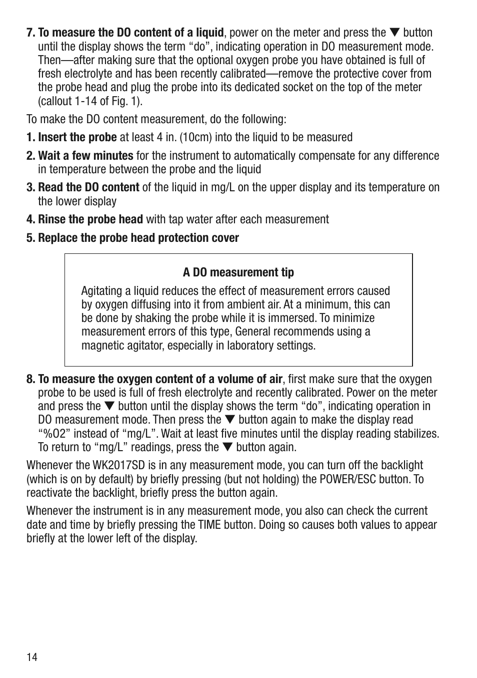General Tools and Instruments WK2017SD User Manual | Page 14 / 20