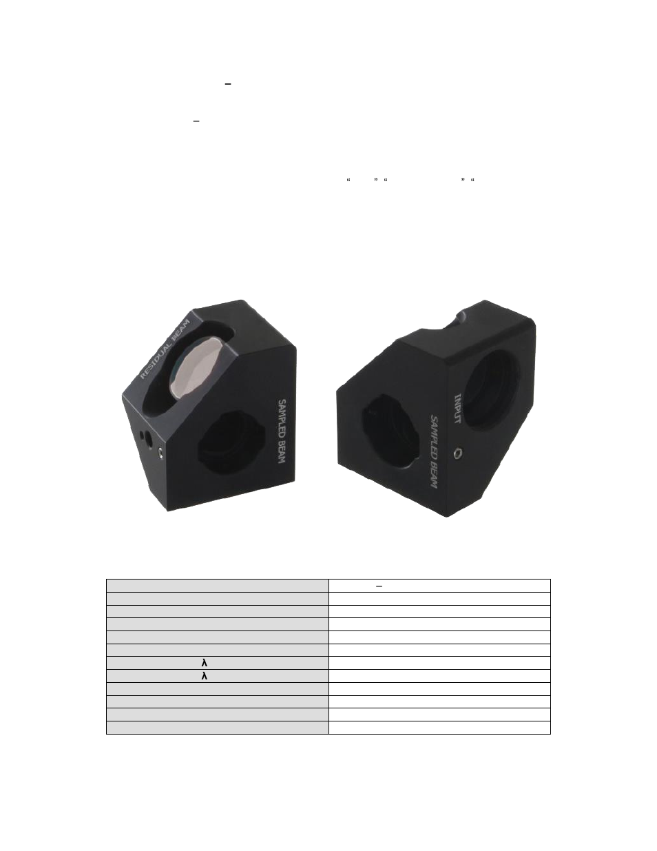Bda-s-1000-40w-vis/ir, Ampler, Figure 8: bda-s-1000-40w-vis/ir beam sampler | Gentec-EO Accessories for Beam Diagnostics User Manual | Page 13 / 24