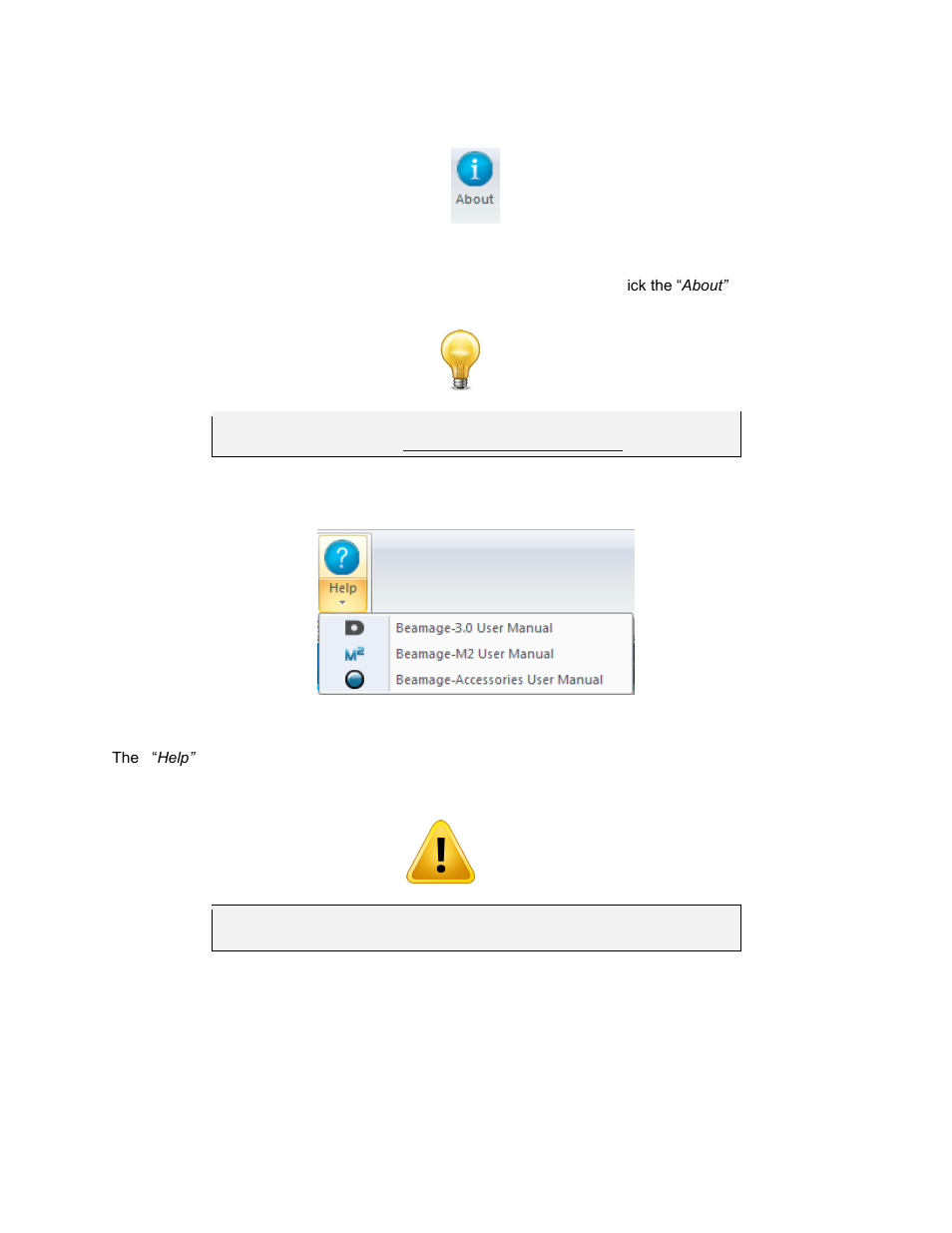 About, Help, Igure | Bout, Utton | Gentec-EO Beamage-3.0 User Manual | Page 33 / 82