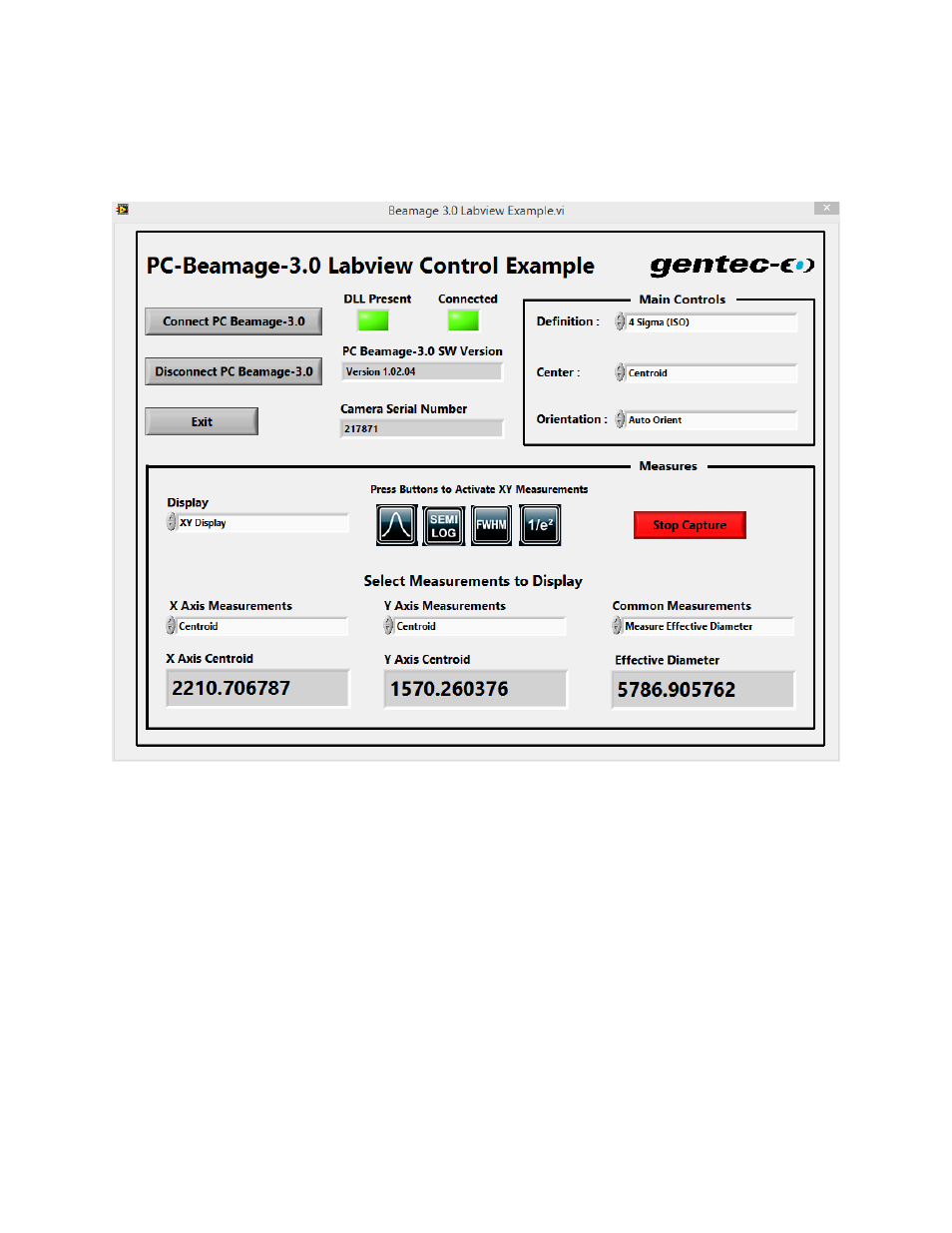 The example vi, Igure, Eamage | View, Xample | Gentec-EO Beamage-3.0 User Manual | Page 64 / 82