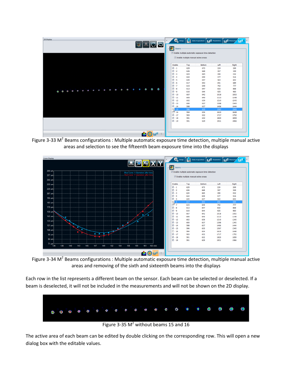 Figure 3-33 m, Without beams 15 and 16 | Gentec-EO Beamage-M2 User Manual | Page 36 / 50