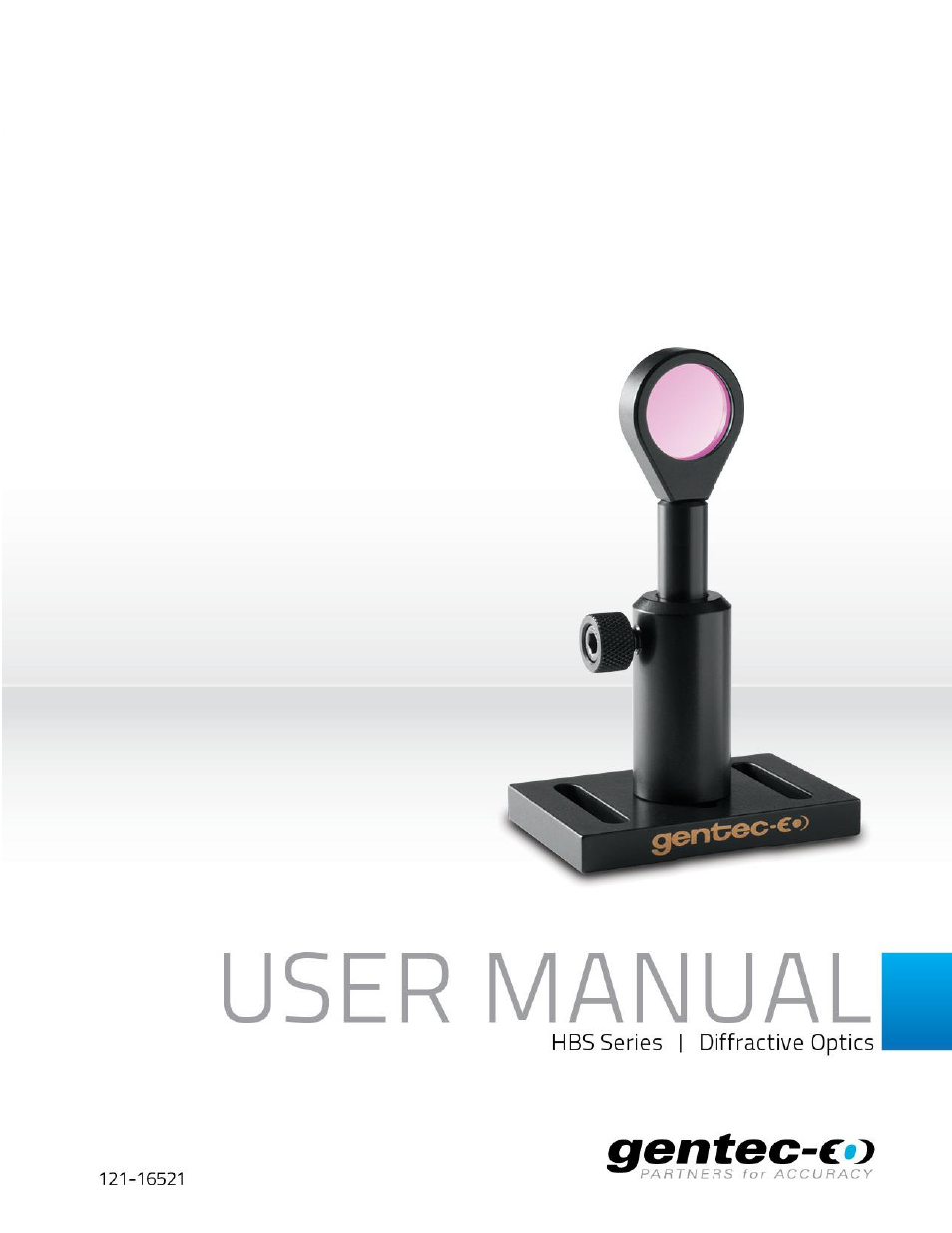 Gentec-EO Diffractive Optics (HBS) User Manual | 15 pages