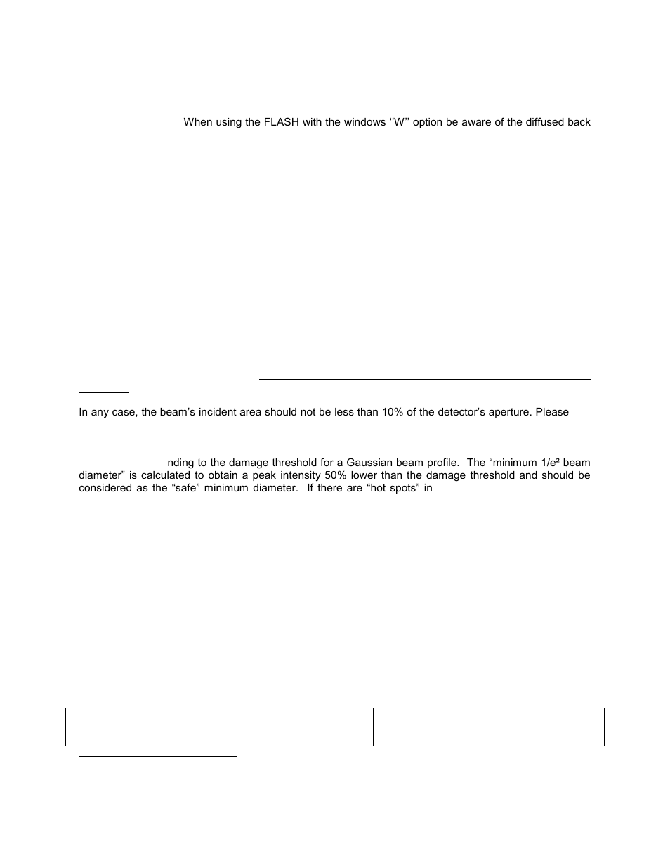 Safety operation notes, Damage to the optical absorber material, 3 damage to the optical absorber material | Gentec-EO FLASH User Manual | Page 18 / 24