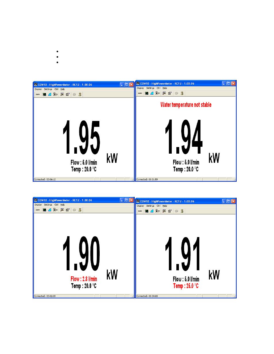 Pc-hp warnings, Fig. 2-2 a & b pc-hp interface warnings, Fig. 2-3 a & b pc-hp interface warnings | Gentec-EO HP User Manual | Page 13 / 28