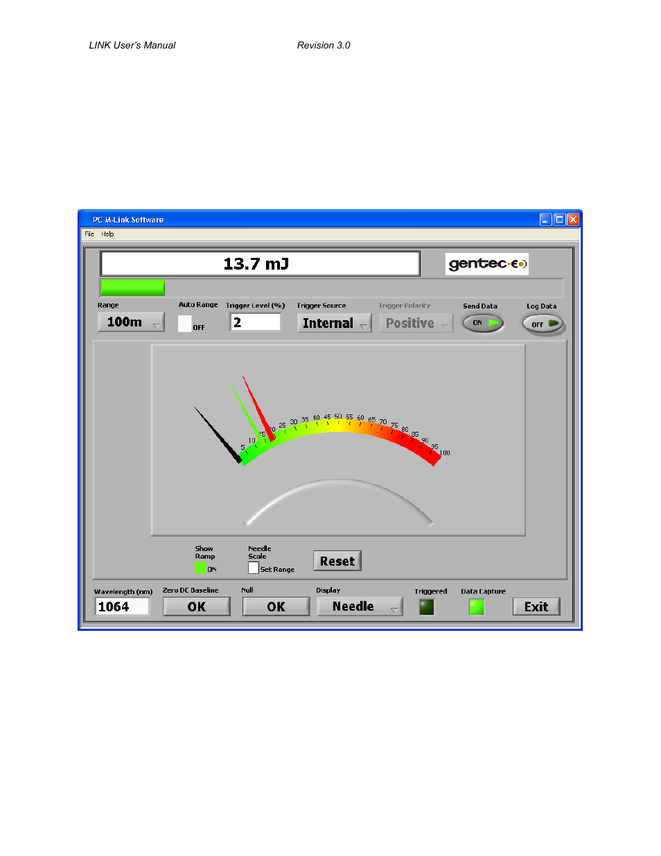 The needle, Eedle, Isplay | Gentec-EO M-LINK User Manual | Page 27 / 47