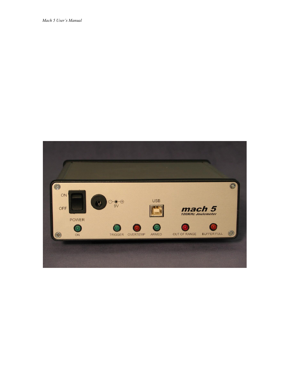 Introduction | Gentec-EO MACH 5 User Manual | Page 5 / 48