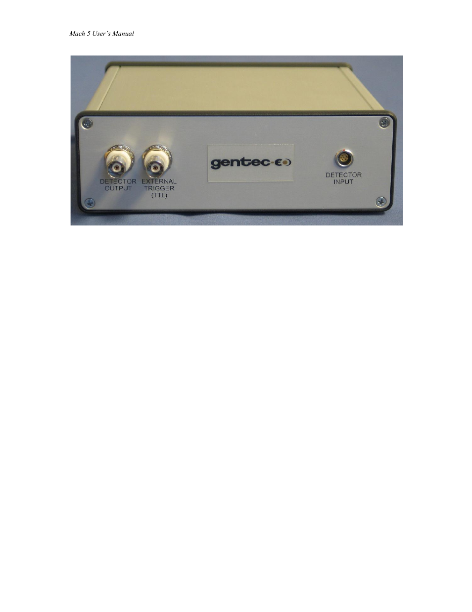 Installing the software | Gentec-EO MACH 5 User Manual | Page 6 / 48