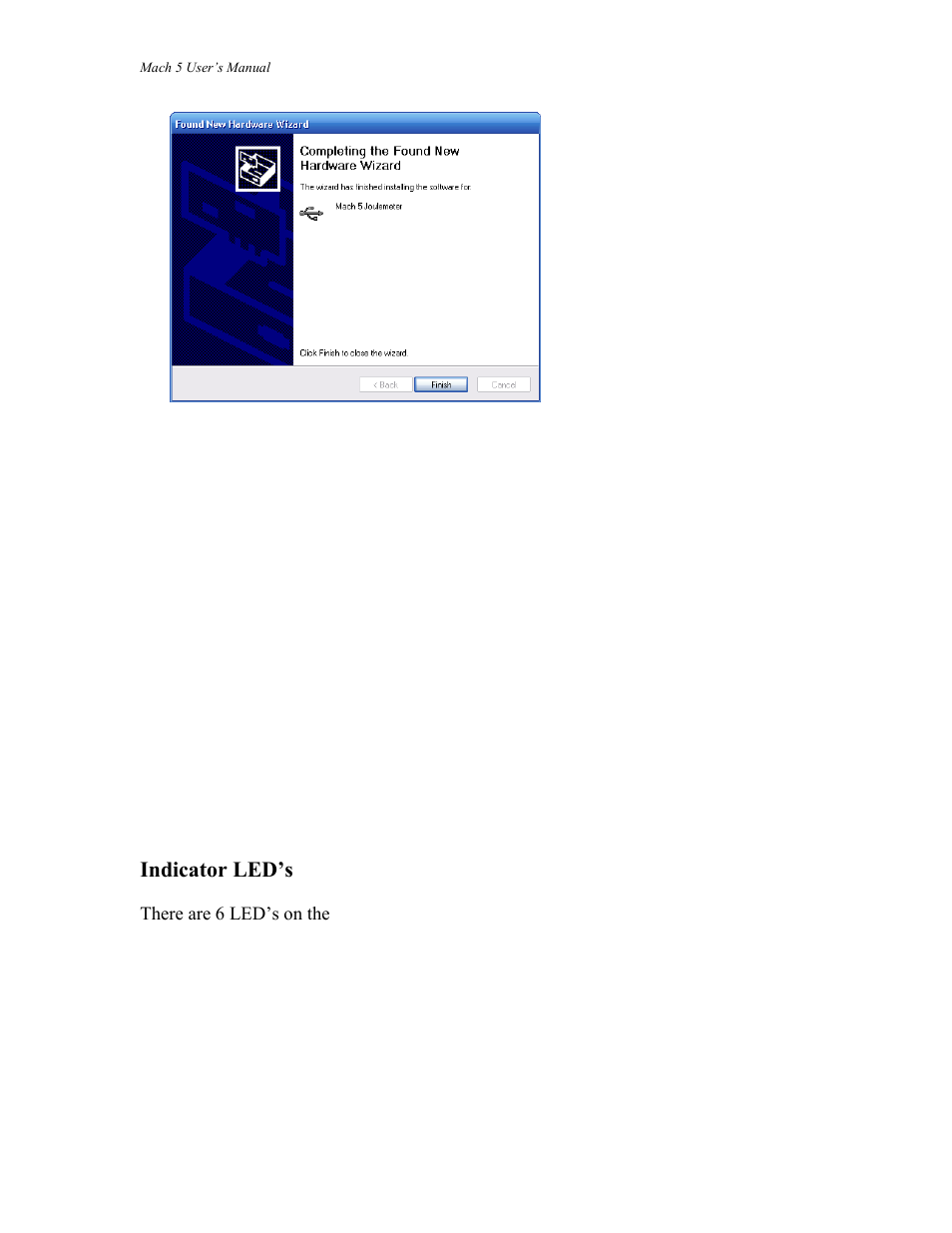 Power source probe connection indicator led’s | Gentec-EO MACH 5 User Manual | Page 8 / 48