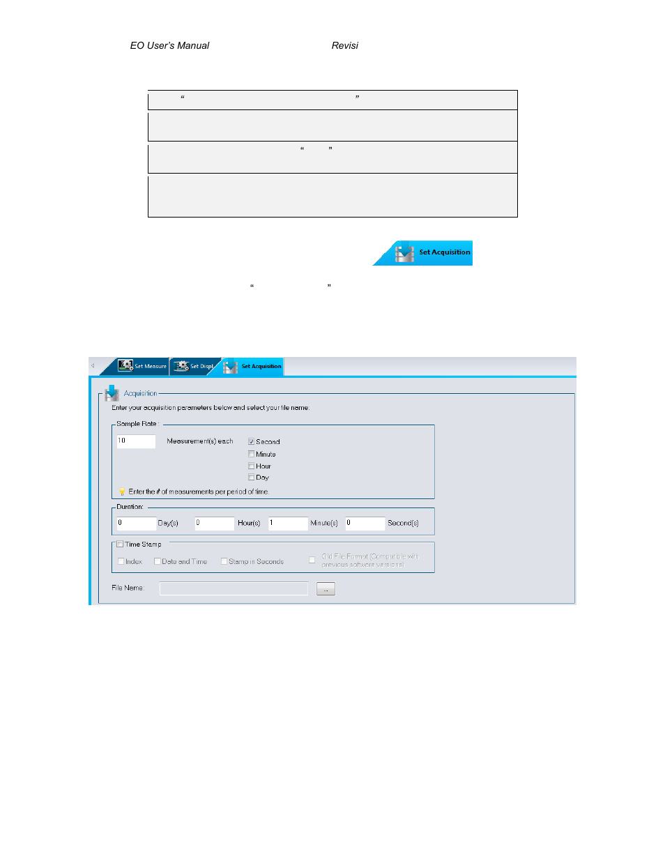 Cquisition settings options in, Ower mode | Gentec-EO PC-Gentec-EO (for MAESTRO and INTEGRA) User Manual | Page 15 / 66