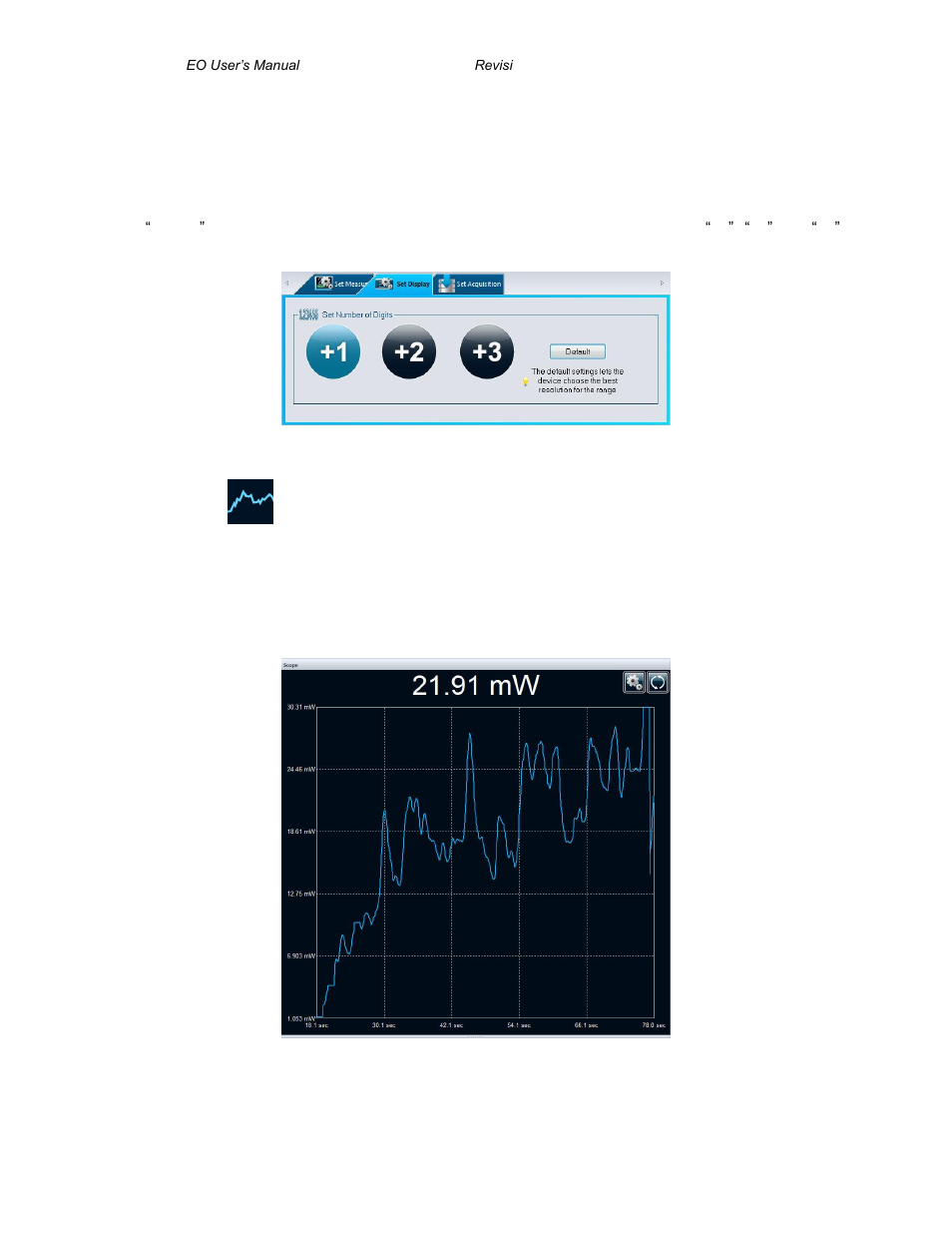 Real time bar graph display - options panel, Cope, Scope display | Eal time with bar graph display options panel, Cope display | Gentec-EO PC-Gentec-EO (for MAESTRO and INTEGRA) User Manual | Page 26 / 66