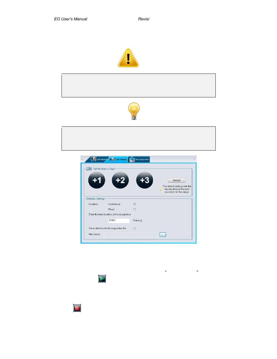 Continuous and fixed statistics duration mode, Tatistics display options panel in, Nergy mode | Gentec-EO PC-Gentec-EO (for MAESTRO and INTEGRA) User Manual | Page 35 / 66