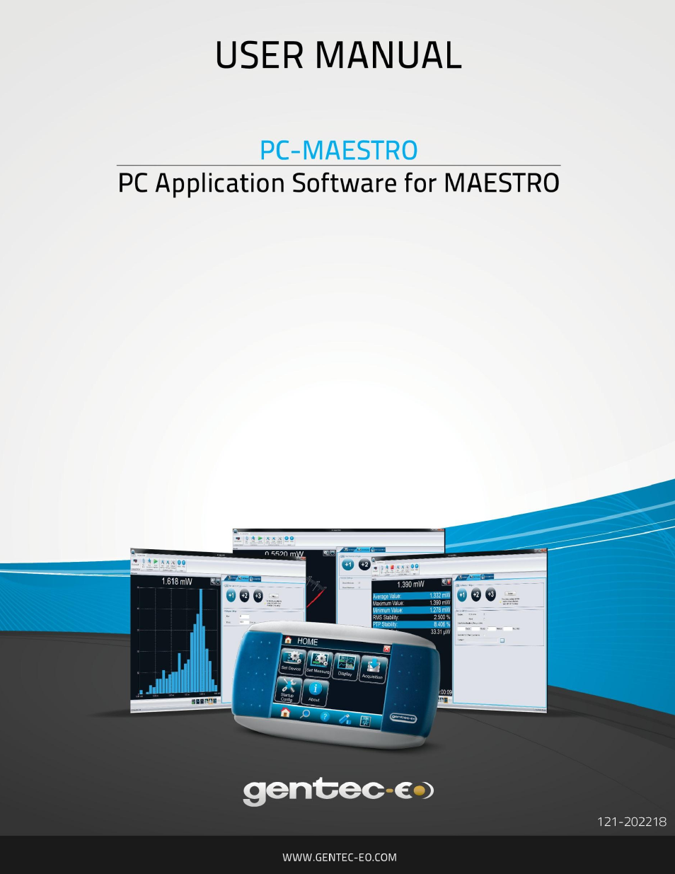 Gentec-EO PC-MAESTRO (Old Software for MAESTRO) User Manual | 33 pages