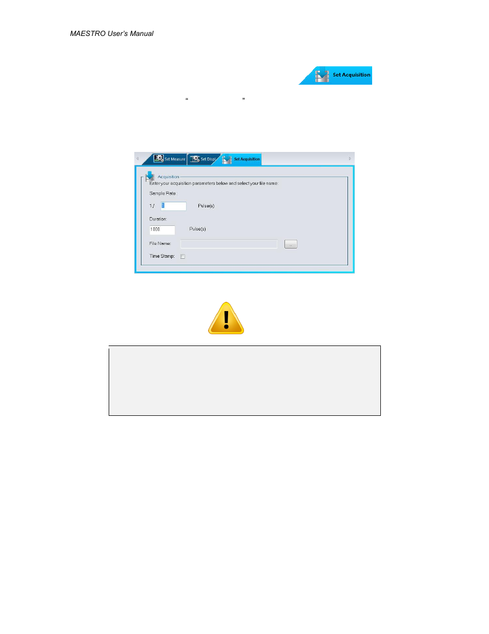 Cquisition settings options in, Nergy mode | Gentec-EO PC-MAESTRO (Old Software for MAESTRO) User Manual | Page 14 / 33