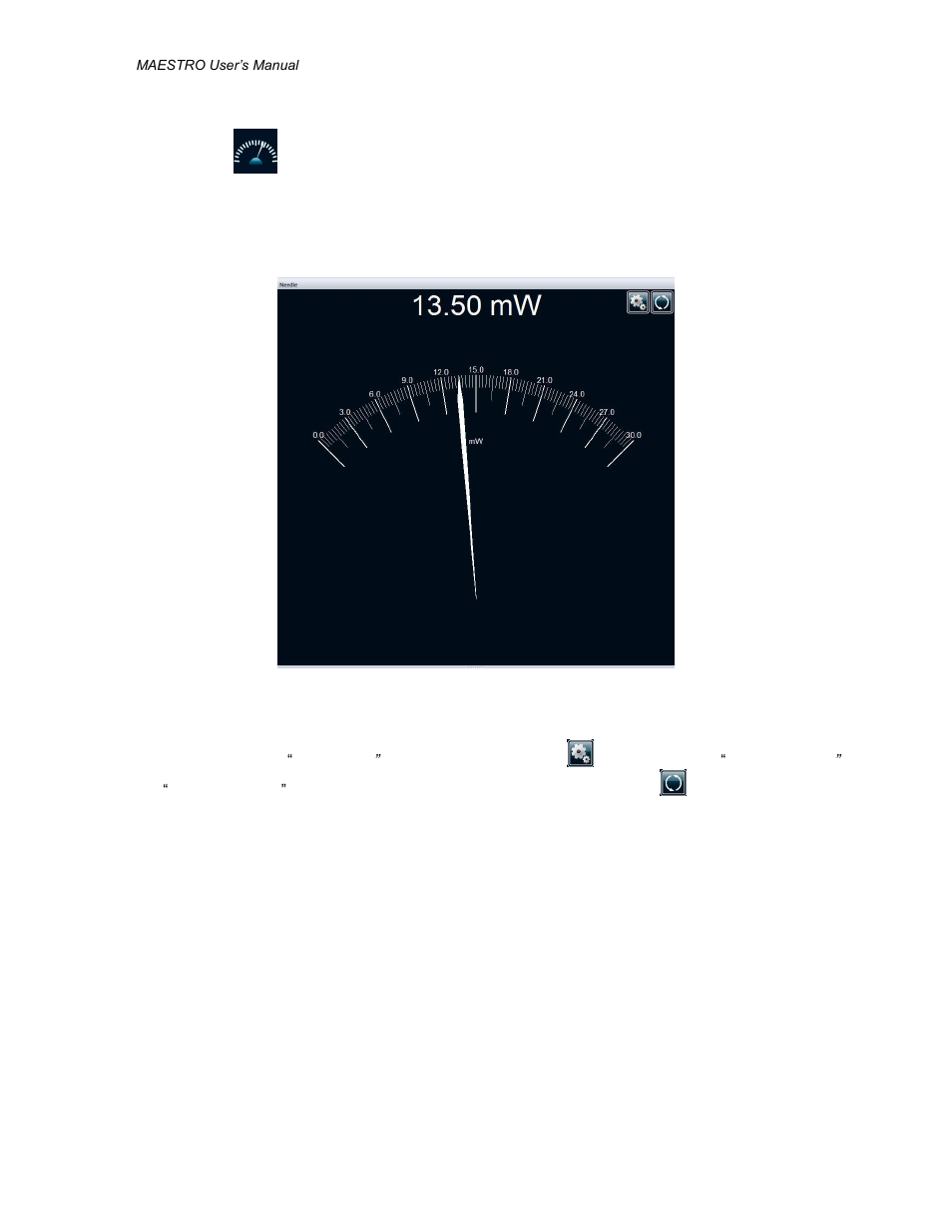 Eedle, Needle display, Eedle display | Gentec-EO PC-MAESTRO (Old Software for MAESTRO) User Manual | Page 23 / 33