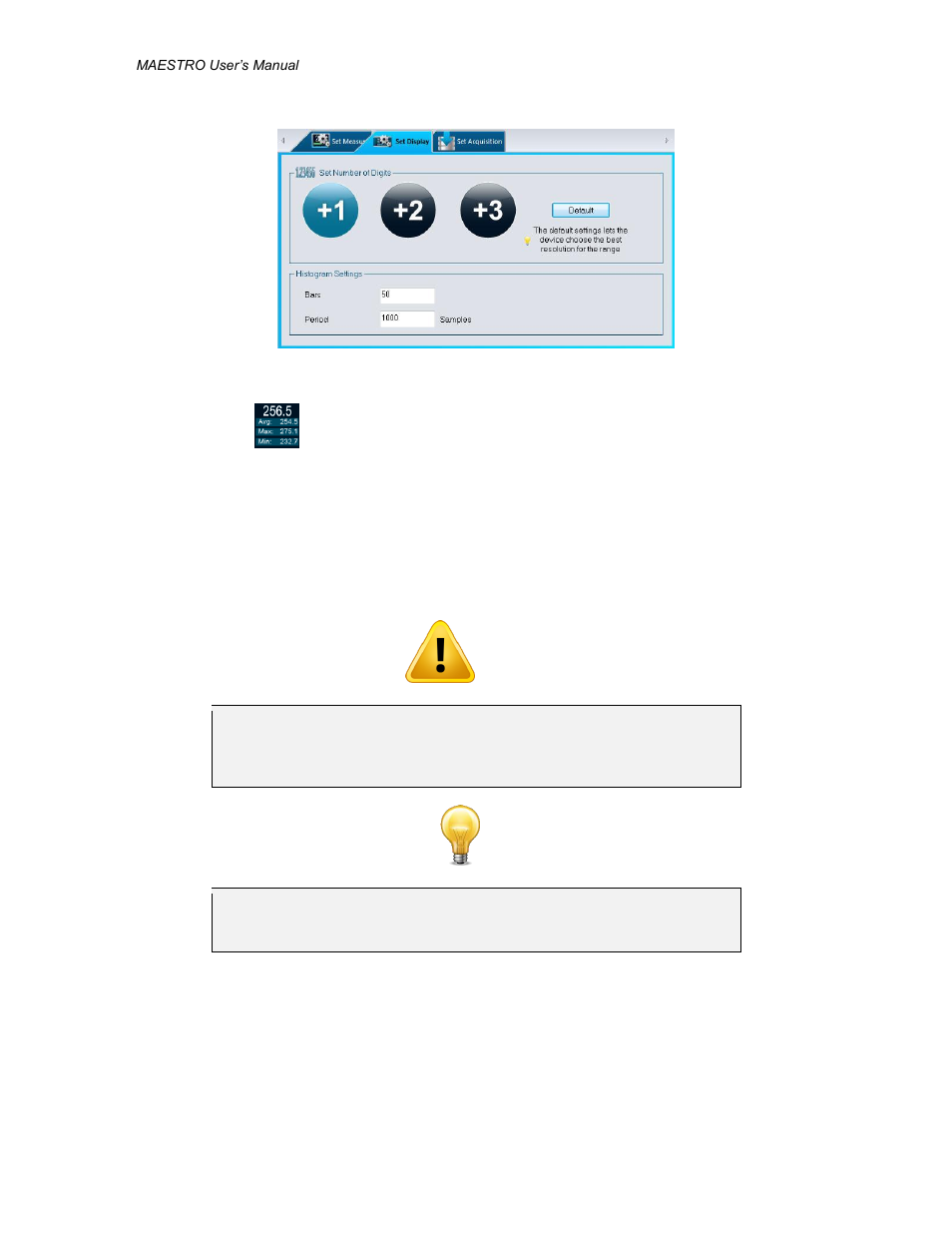 Tatistics, Statistics display graph, Istogram display options panel | Gentec-EO PC-MAESTRO (Old Software for MAESTRO) User Manual | Page 27 / 33