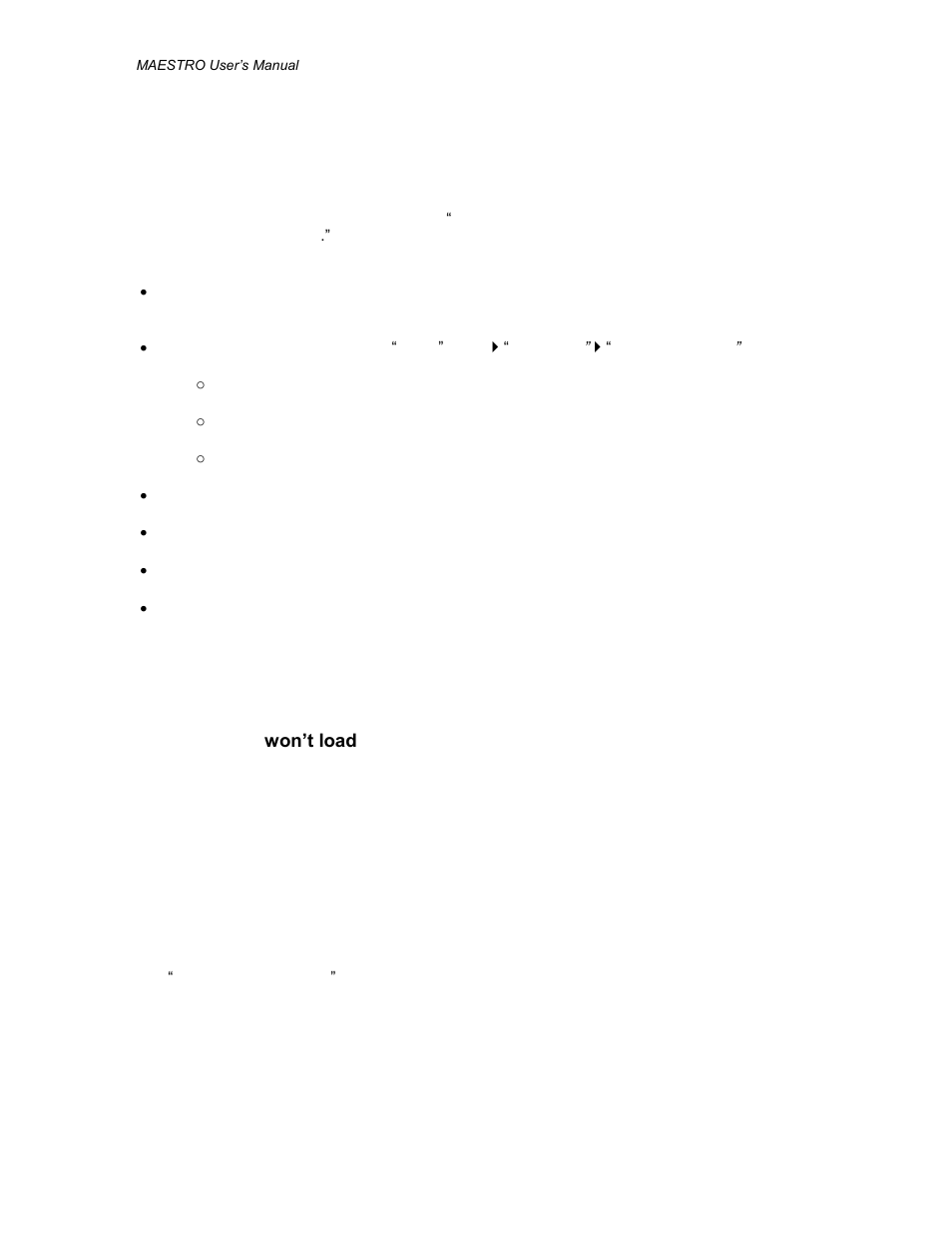 Troubleshooting, Pc-maestro, Cannot find the | Maestro, Monitor, Oving, Verage mode is not working, Y settings won, T load | Gentec-EO PC-MAESTRO (Old Software for MAESTRO) User Manual | Page 31 / 33