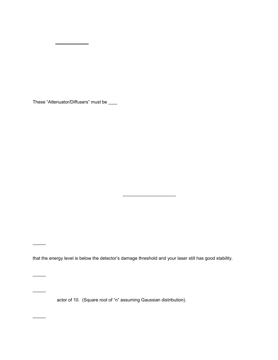 Appendix a, Qed/12/25/50/65/95, Attenuator/diffuser calibration procedure | Gentec-EO QE and XLE4 User Manual | Page 34 / 38