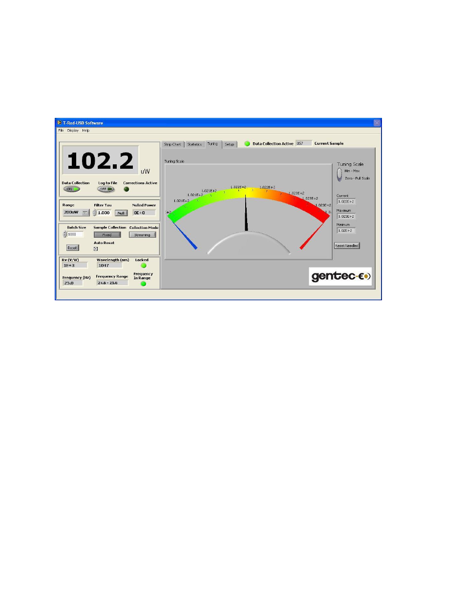 10 the tuning needles display | Gentec-EO T-Rad (DB-15) User Manual | Page 27 / 37