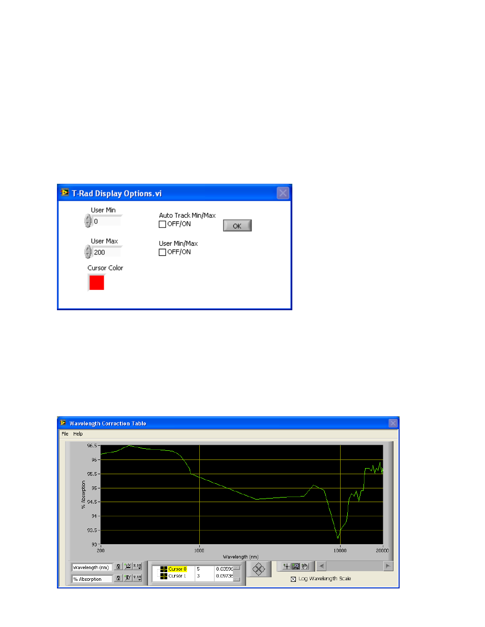 12 the display menu, Display options, 13 view wavelength correction table | Gentec-EO T-Rad (DB-15) User Manual | Page 34 / 37