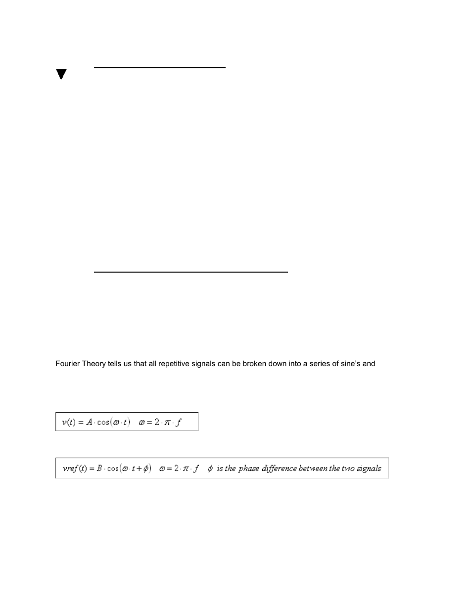 General information, System overview, Lock in amplifier theory of operation | Mathematical description of a lock in amplifier, 1 general information, 2 lock in amplifier theory of operation | Gentec-EO T-Rad-USB (LEMO) User Manual | Page 5 / 26