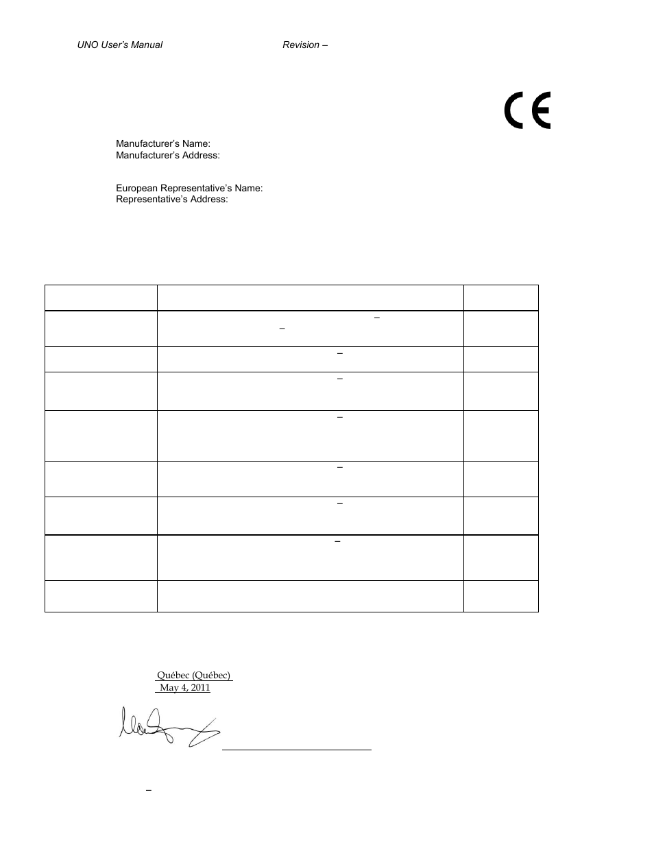 Declaration, Conformity, Declaration of conformity | Gentec-EO UNO User Manual | Page 12 / 14