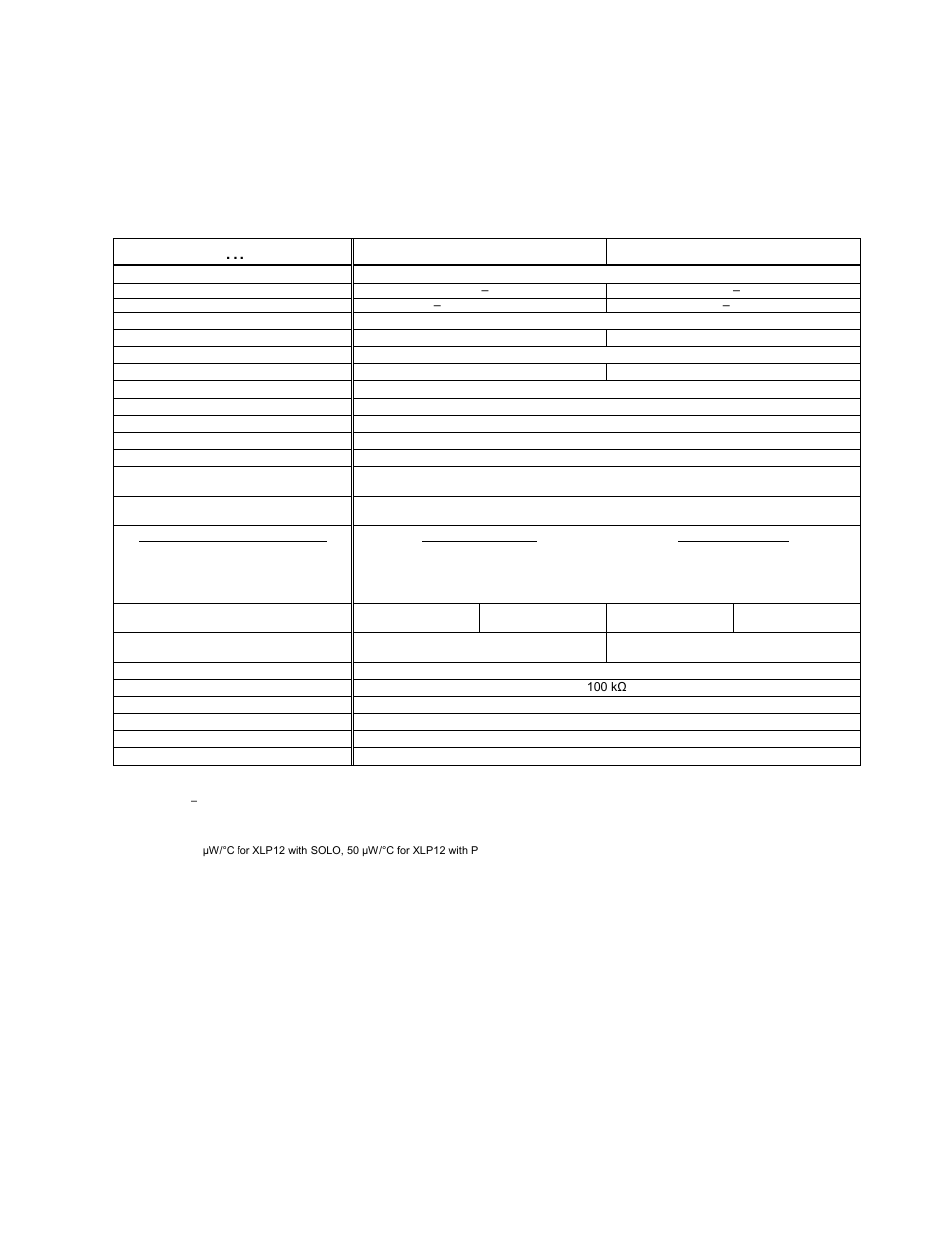 3 ultra series up, xlp series specifications, Xlp12- …-3s-h2 | Gentec-EO UP and XLP12 User Manual | Page 11 / 41
