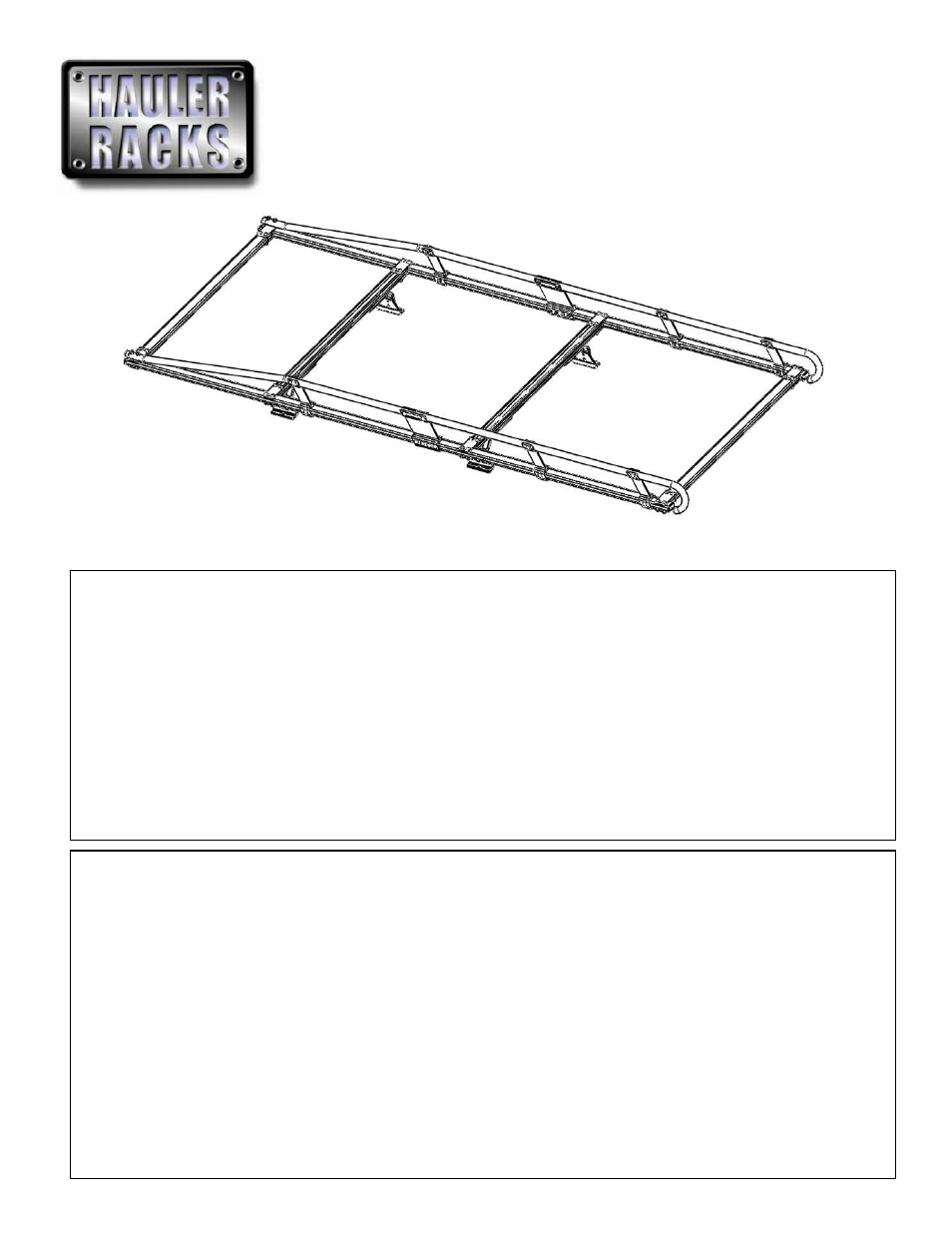 Hauler Racks TRANSIT CONNECT RACK User Manual | 10 pages