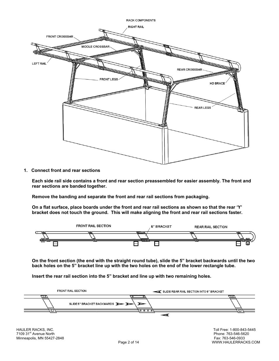 Hauler Racks T-12 SERIES RACKS User Manual | Page 2 / 14