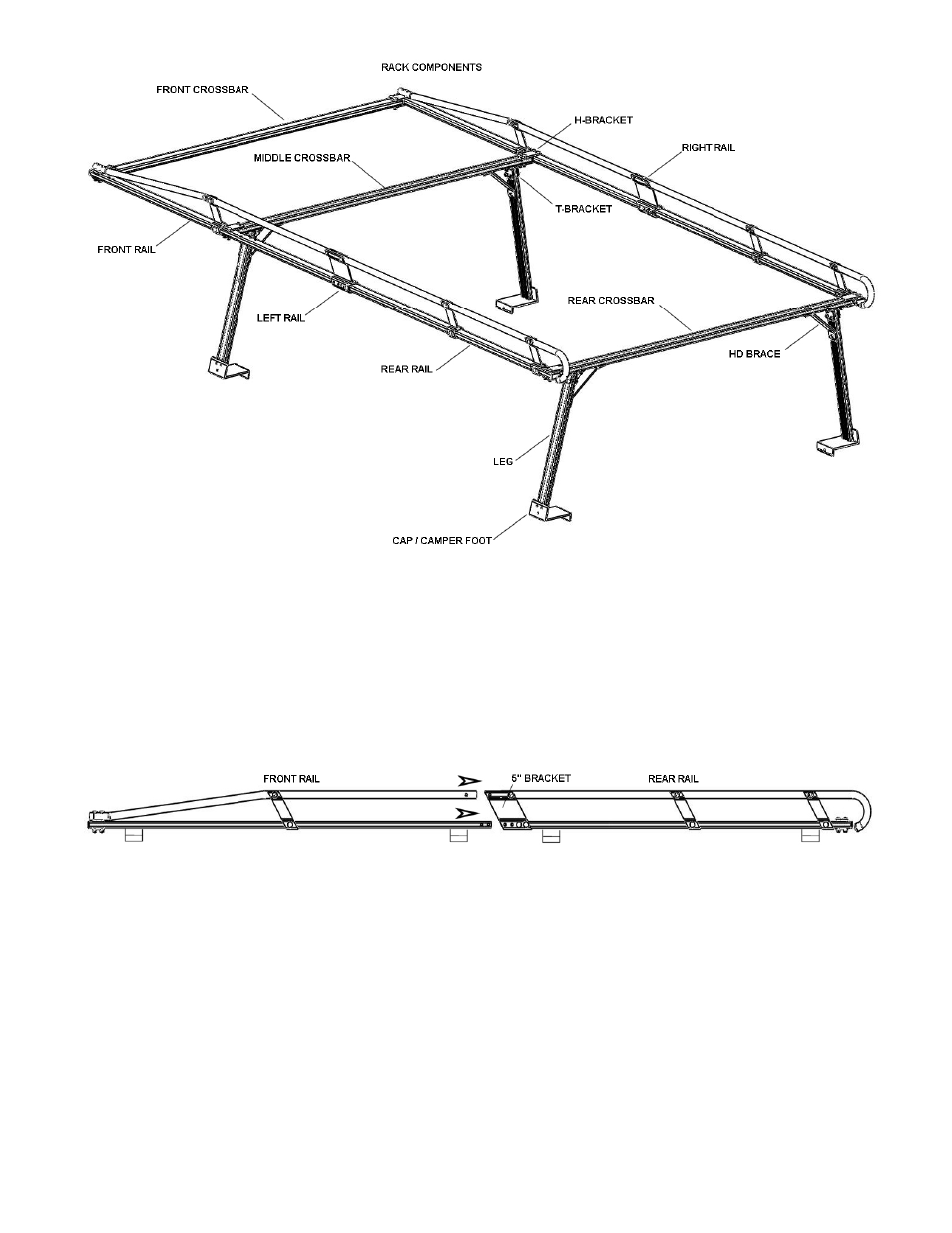 Hauler Racks Hauler II Camper Shell Racks User Manual | Page 2 / 14