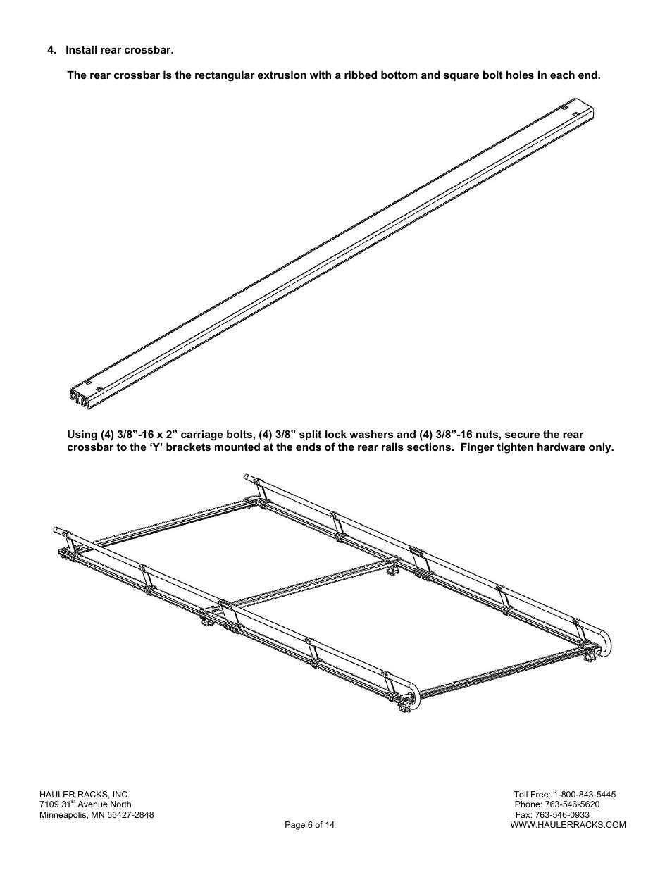 Hauler Racks C-12 SERIES RACKS User Manual | Page 6 / 14