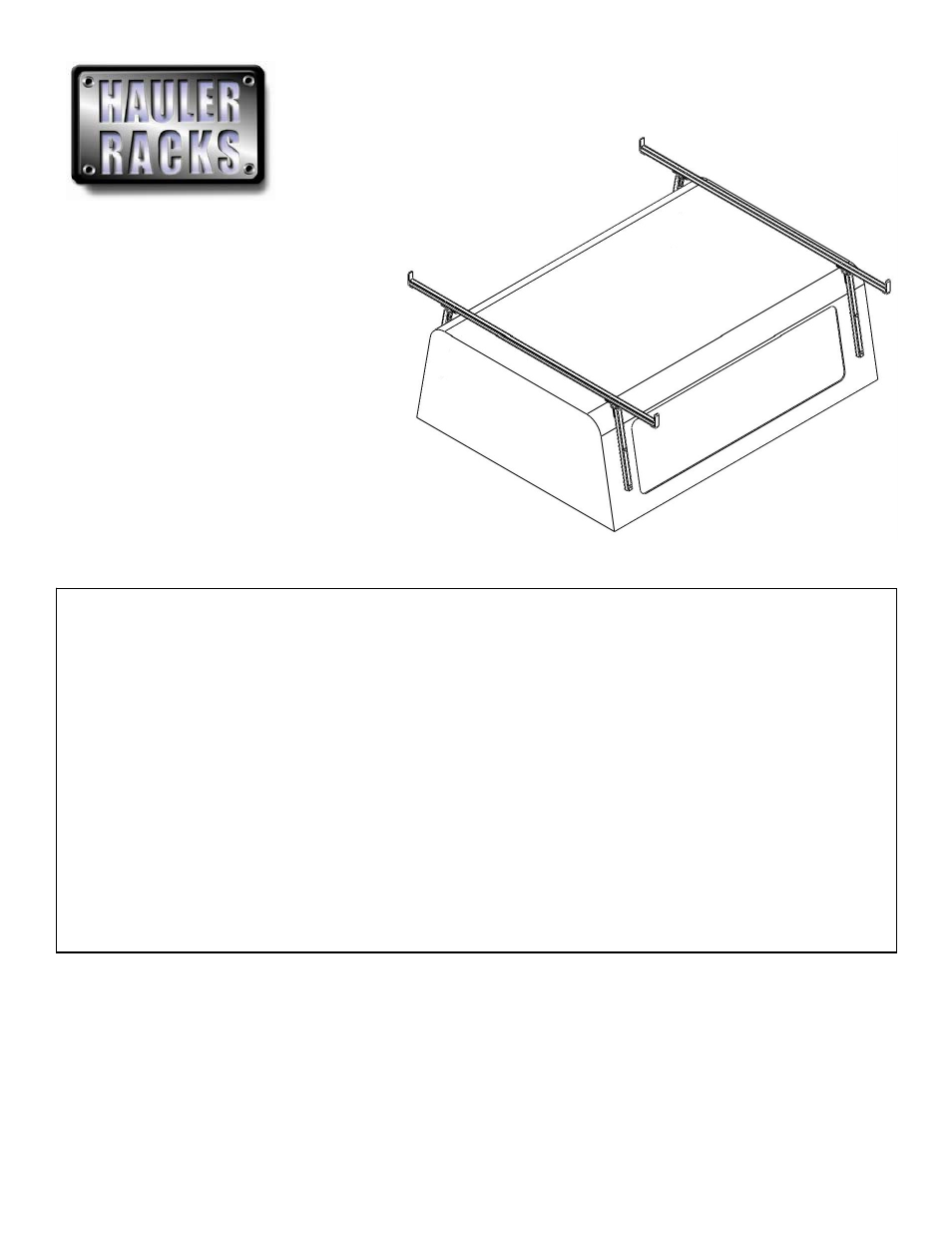 Hauler Racks C300MINI-1 User Manual | 7 pages