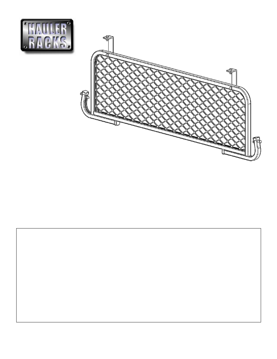 Hauler Racks HKAS5-1 User Manual | 5 pages