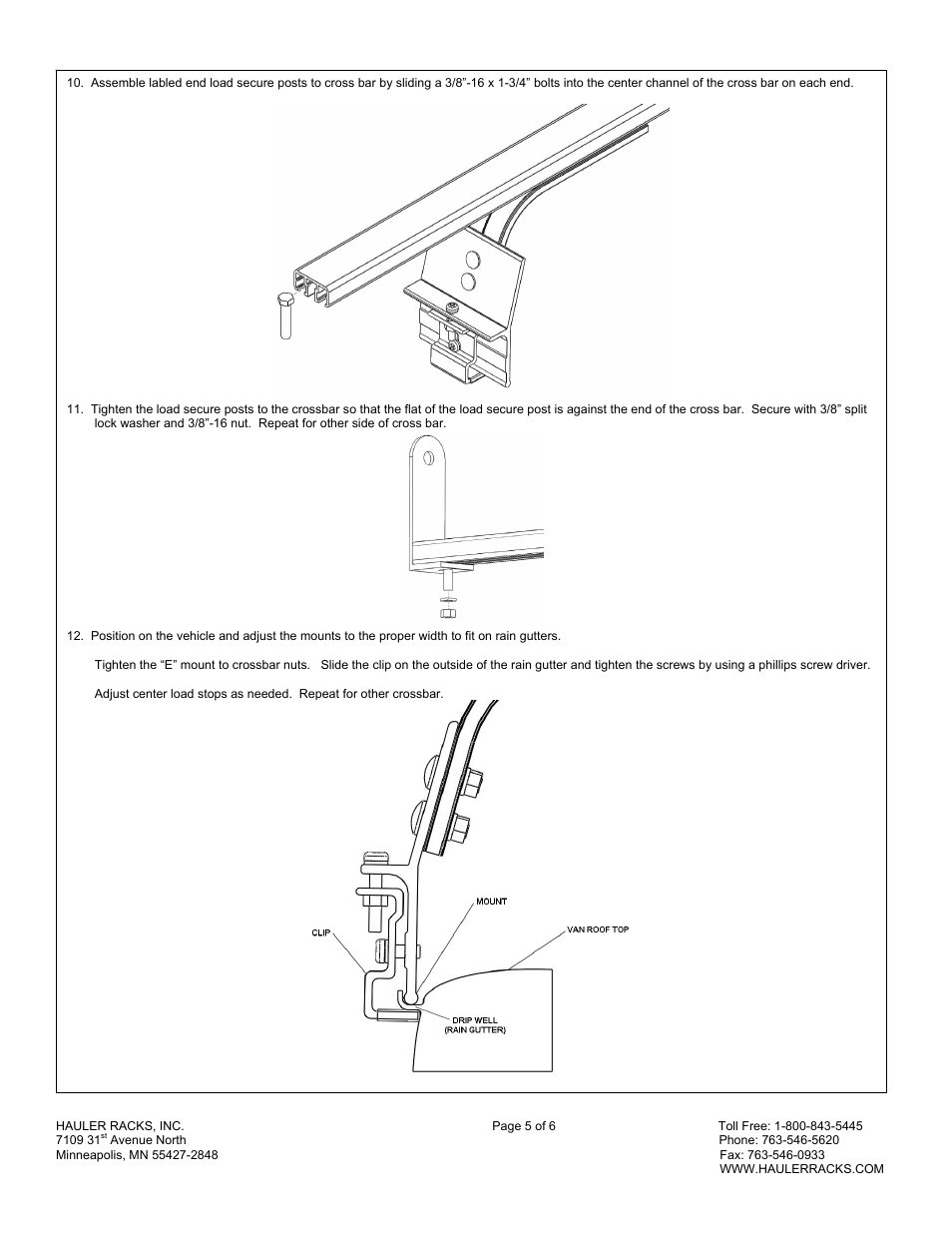 Hauler Racks ULRE-1 User Manual | Page 5 / 6