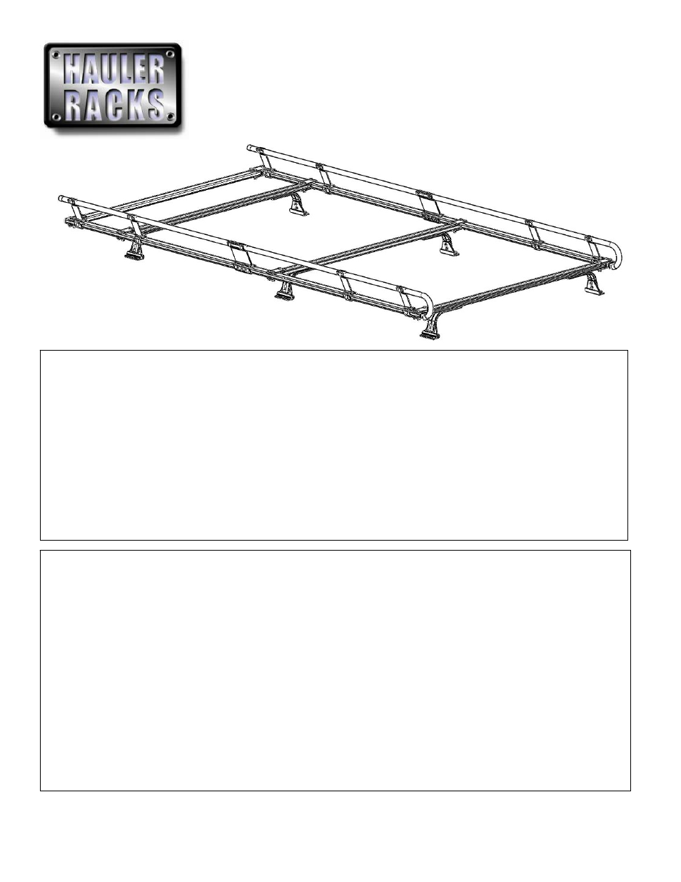 Hauler Racks V11SGV-1 User Manual | 9 pages
