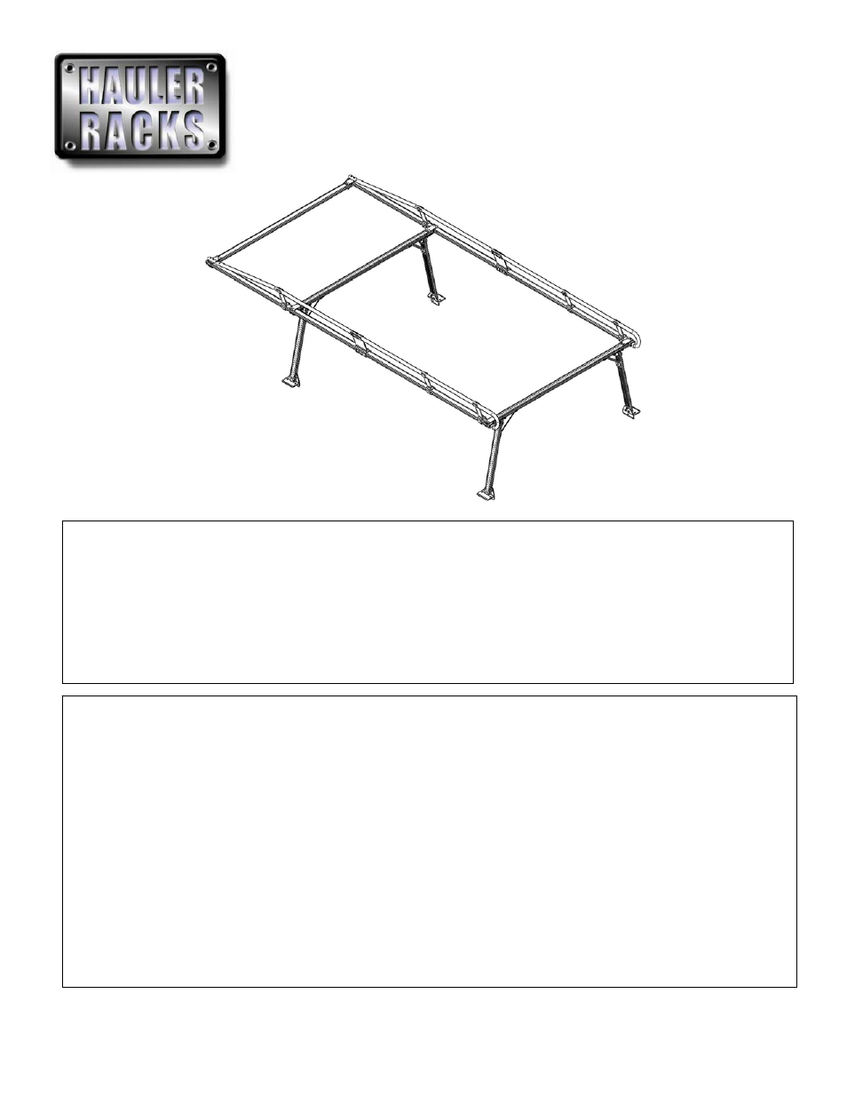 Hauler Racks RCBH2-1 User Manual | 8 pages