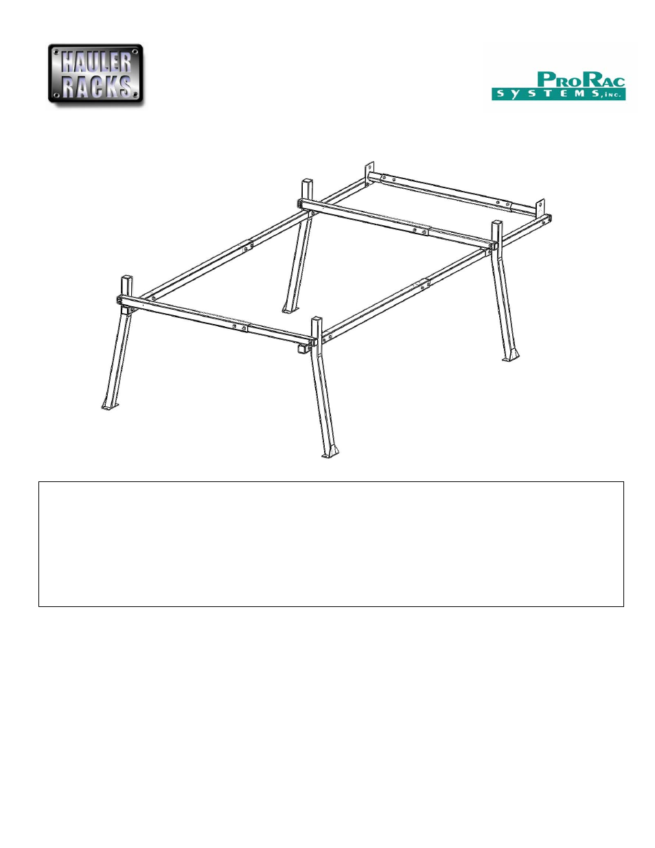 Hauler Racks Universal Steel Truck/Cap Rack (STC3-1) User Manual | 16 pages