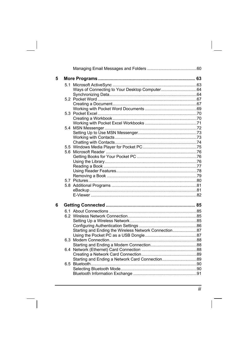 RoverComputers RoverPC P7 PDA User Manual | Page 5 / 129